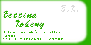 bettina kokeny business card